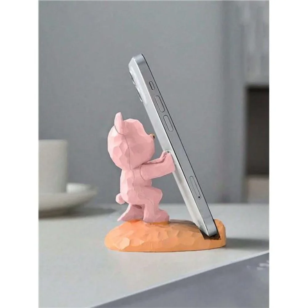 Cute Bear Phone Stand Decoration Compatible With Mobile Phone Tablet Desk Office